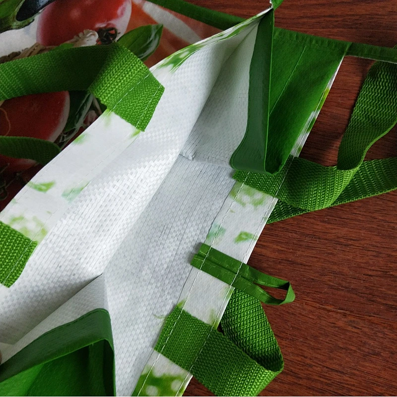 Custom wholesale color printing non-woven bag with portable bag for shopping