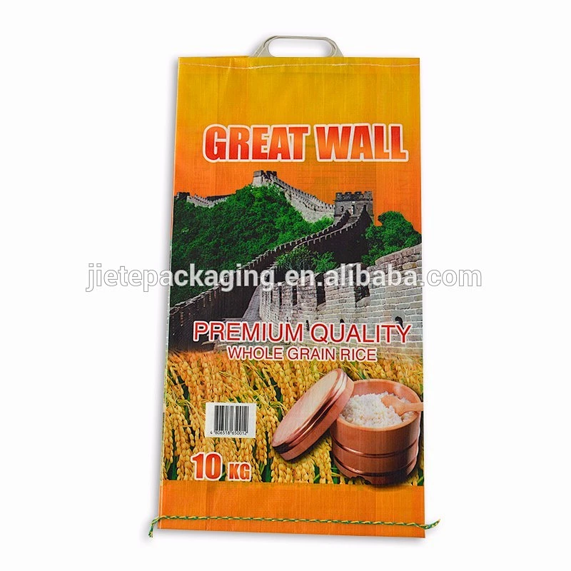 high quality bopp film pp woven bag with hand length handle for flour