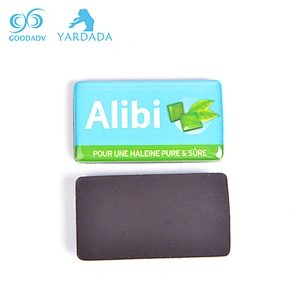 Wholesale Custom Advertising Souvenir Rectangle Shape Epoxy Fridge Magnet