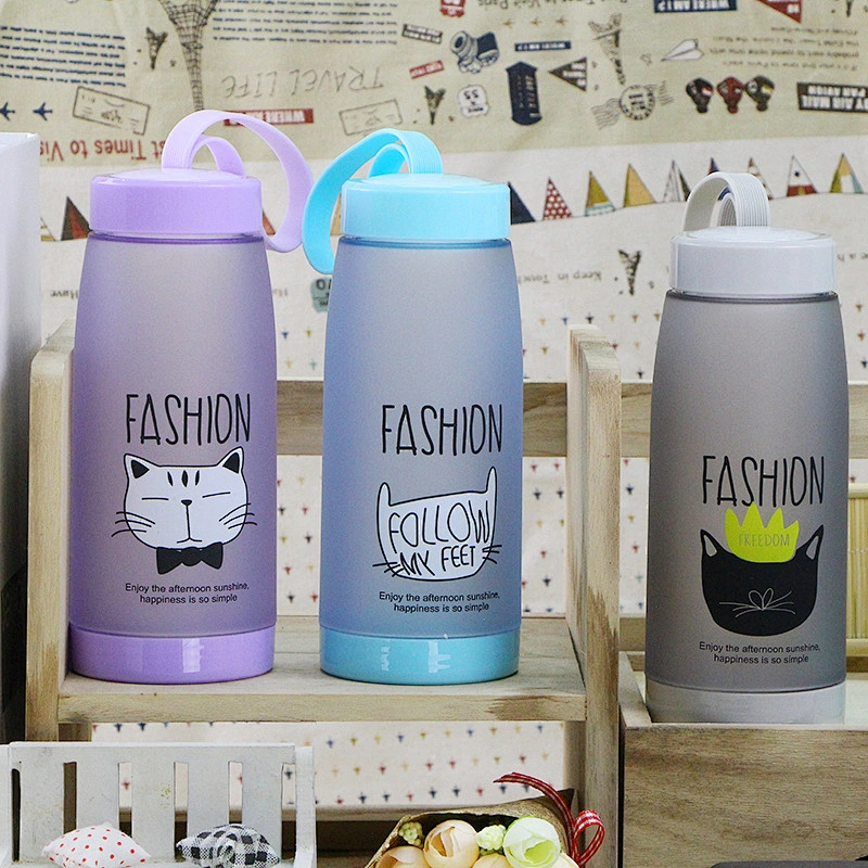High Quality 420 ml Food Grade Plastic Mug New Design Cute Water Bottle for Gift
