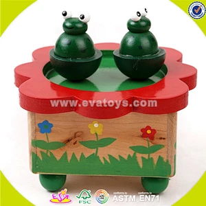wholesale baby wooden music box toy popular kids wooden music box toy best sale children wooden music box toy W07B001