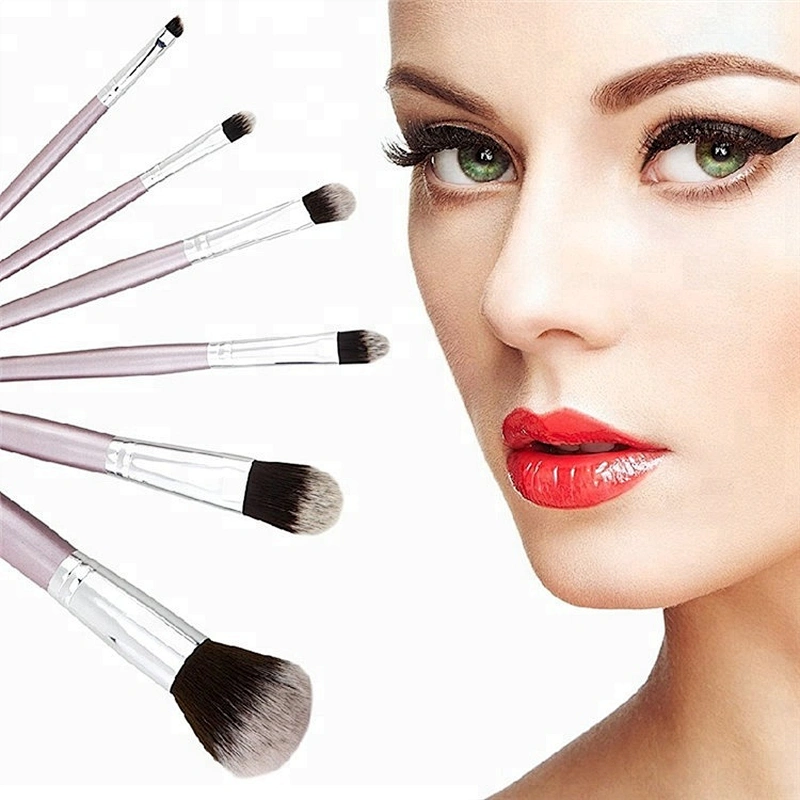 New Custom Logo Synthetic Hair 6pcs Makeup Brush Set Professional