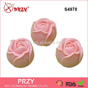 3 cavity Small rose set silicone molds handmade silicone soap mold -S4978