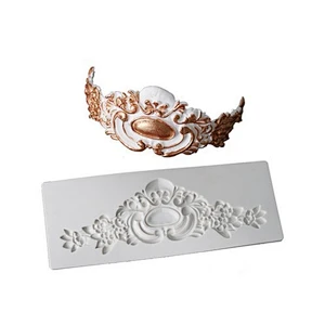 Queen Royal Crown Flower Art Craft Resin Cake Silicone Mold for Clay