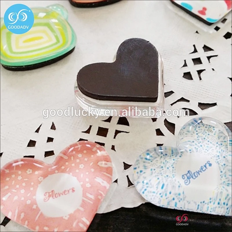 Shaped promotional glass fridge magnet supplier