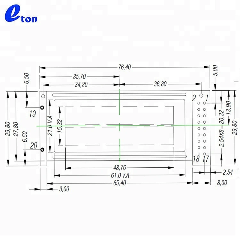 12232 graphic 122x32 dots lcd display module