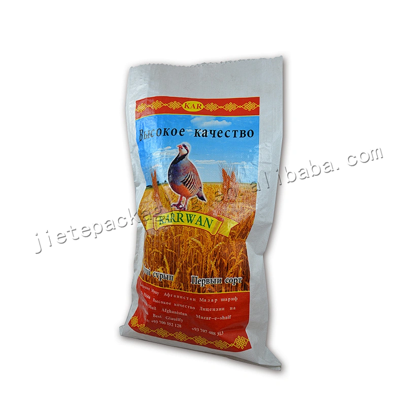 Design printing plastic packaging sack pp woven wheat flour 50kg bag,pp bag for flour