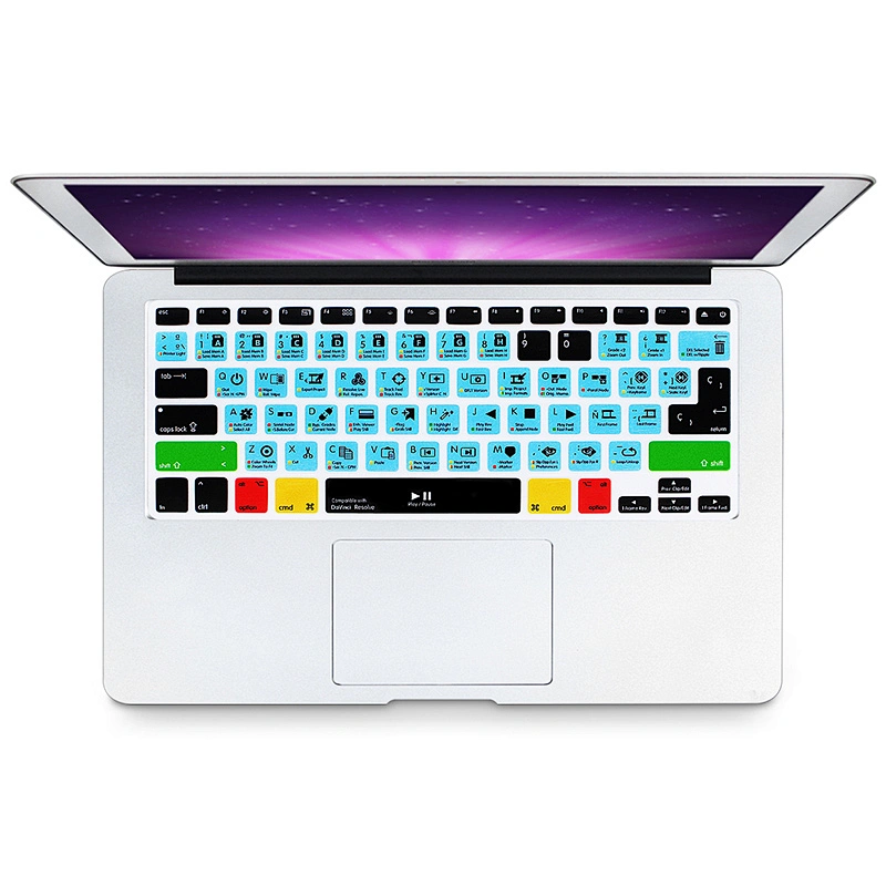 Davinci Resolve Spanish Azerty Silicone Keyboard Covers shortcuts keyboard skin For mac book pro laptop computer