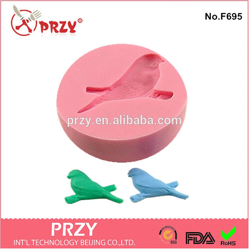 F695 Factory silicone baby soap molds bird shape silicone handmade fondant mold for sell