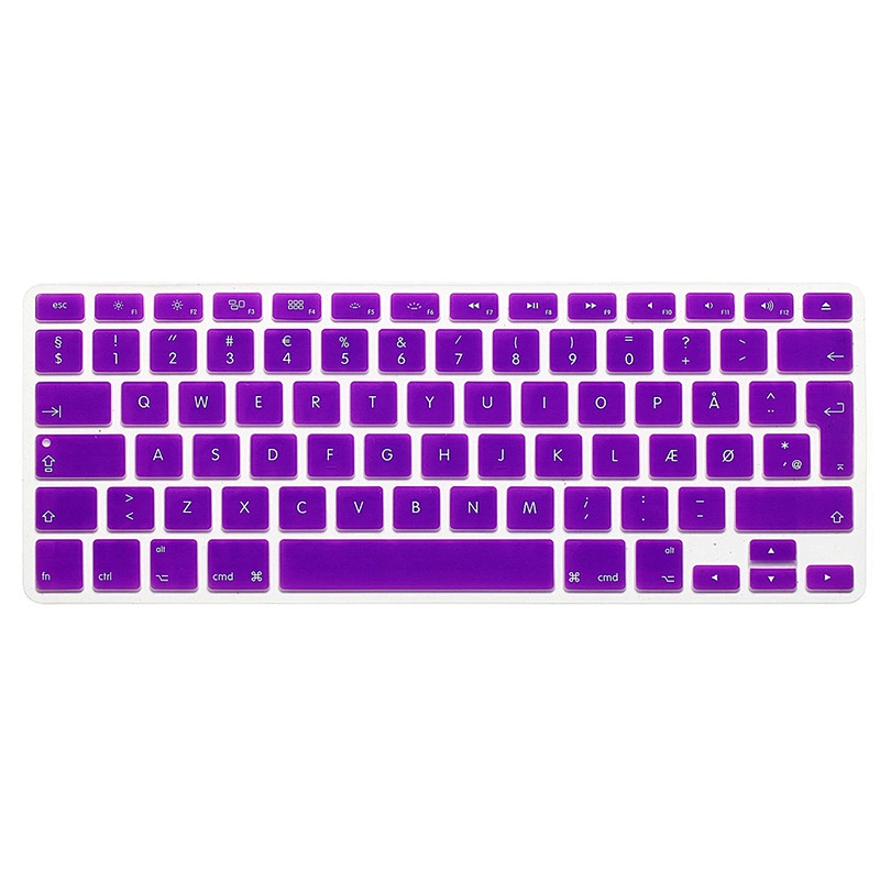 Custom danish design Danish Language Silicone Keyboard Cover laptop skin printer for MacBook Retina 12