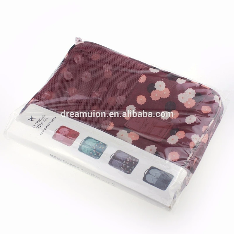 Travel Shoes Box Pouch Storage Waterproof Portable Organizer Bag with Printed design Brand New