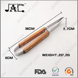 Stainless Steel Barbecue Tool Set with Solid Hard Wood Handles
