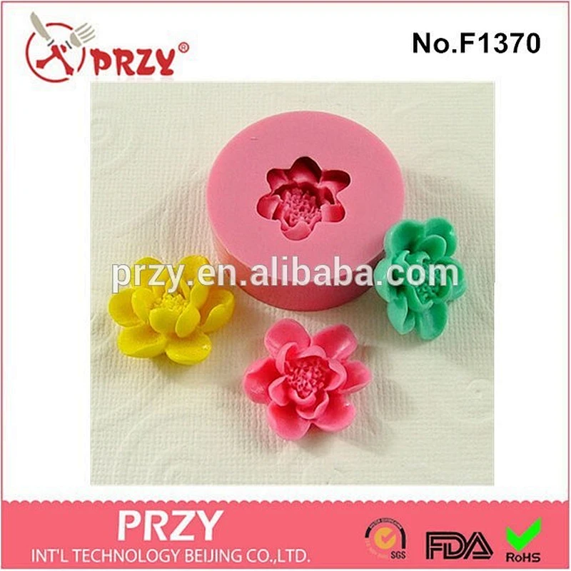 Eco-friendly fondant Lotus Flower resin silicone cake mold