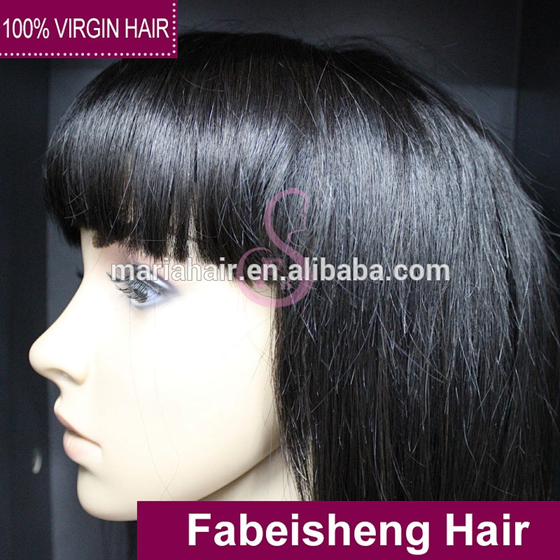 100% virgin human hair front lace wigs and full lace wigs with bangs ,human hair extensions
