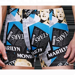 Custom sexy guy men's plus size cotton boxer briefs