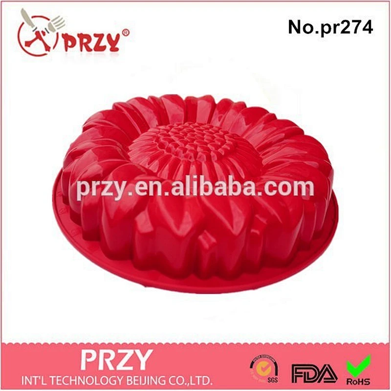 PR274 PRZY wholesale sunflower shape silicone bakeware