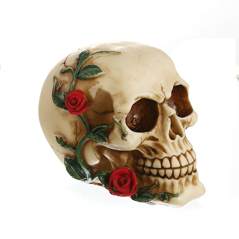 S9119 Halloween Skull silicone mold 3D Rose skull head soap cake chocolate fondant cake mold kitchen handmade soap molds