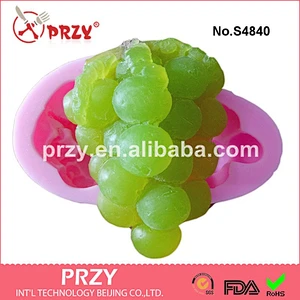 S4840 grape shaped custom silicone soap mold fruit