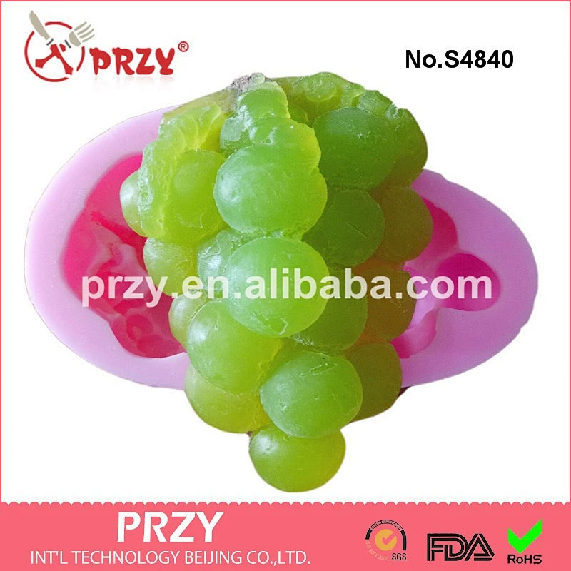 S4840 grape shaped custom silicone soap mold fruit