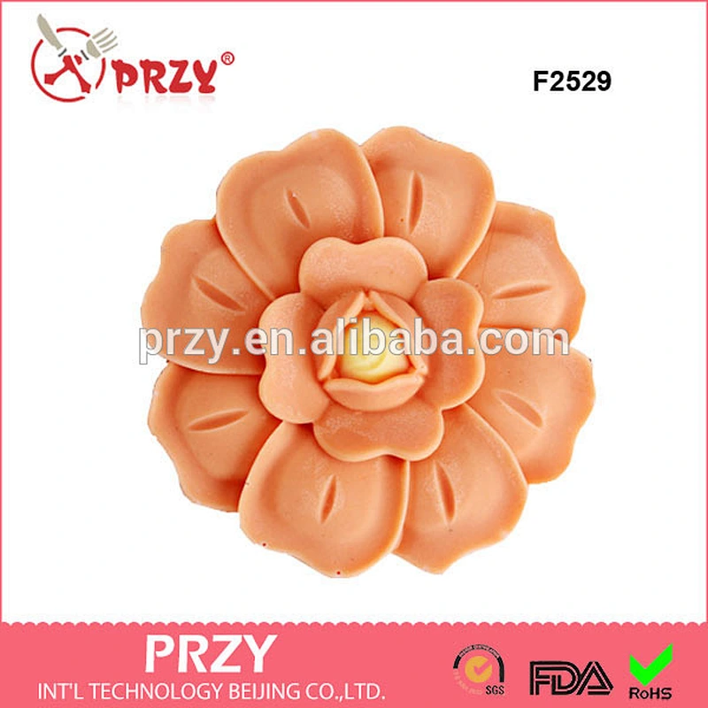 F2529 fondant mold flower shape silicone fondant mold