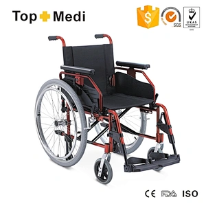 Adjustable armrest footrest aluminum folding used manual wheelchair