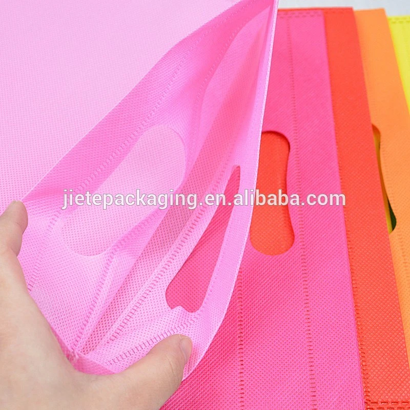 plain promotional colorful PP non woven fabric bag for shopping