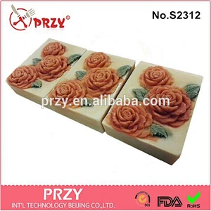 ROSES 9 Bars silicone soap molds for soap making