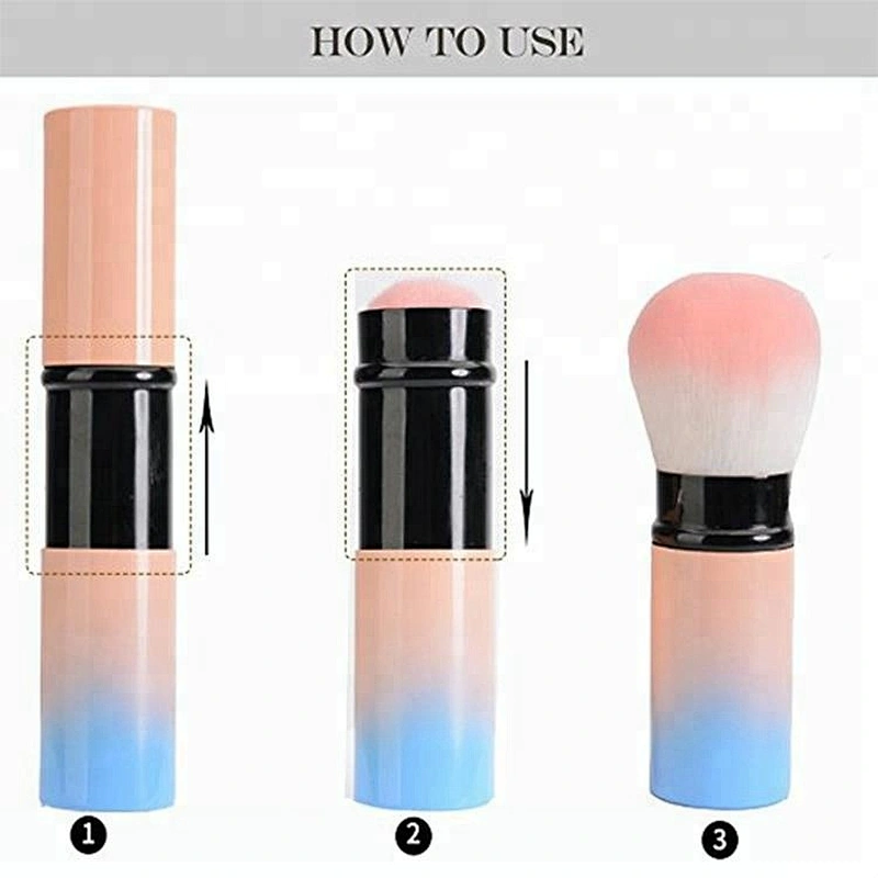 Retractable Makeup foundation Brush Kabuki Brushes Beauty Gift Powder Concealer with Soft Synthetic Bristles