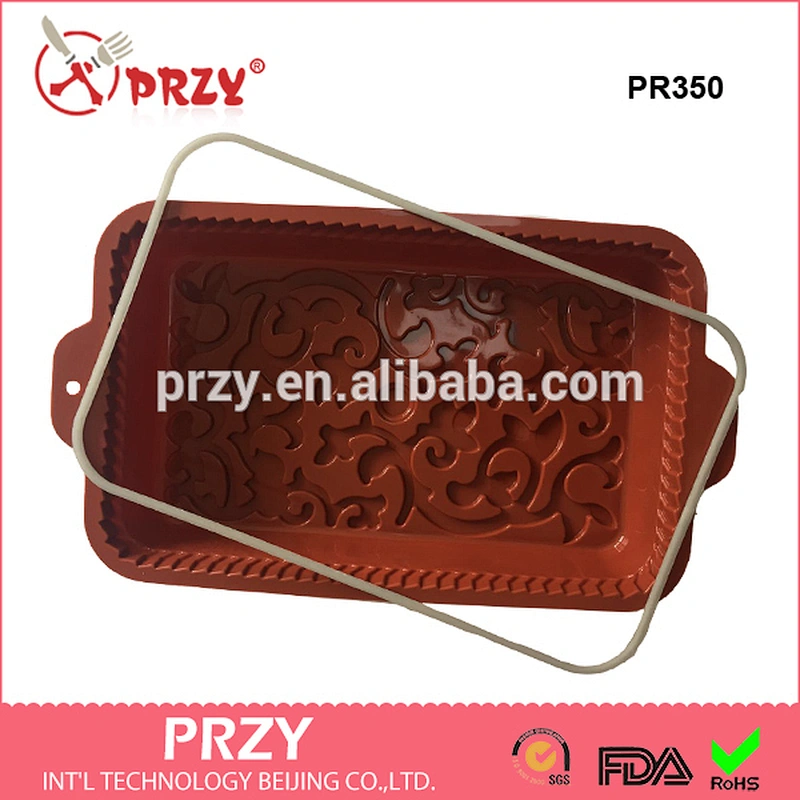 PR350 FDA approved silicone microwave safe cake baking pan manufacture