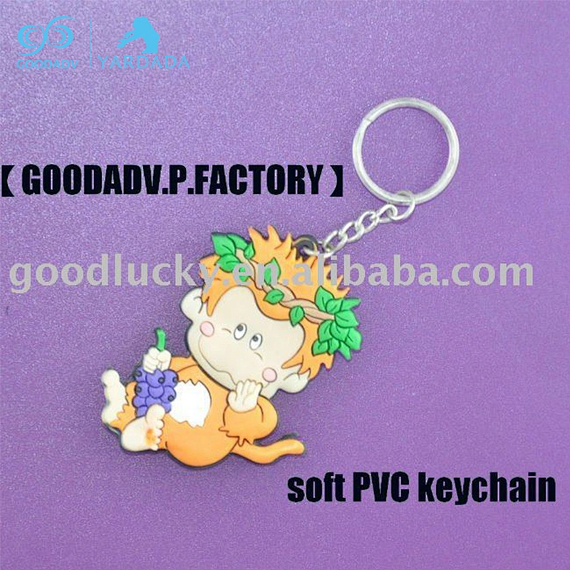 Oil bottle shape pvc rubber key chain