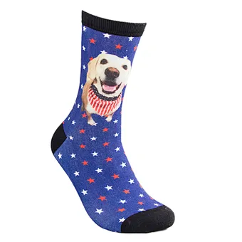 fashion 3D logo custom bamboo print sport socks
