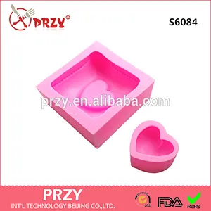 Heart shape pillow silicone handmade soap mold cake decorative molds concrete molds