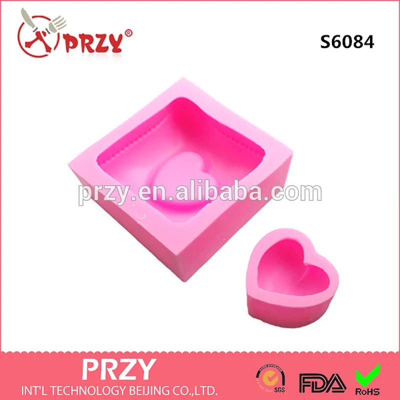 Heart shape pillow silicone handmade soap mold cake decorative molds concrete molds