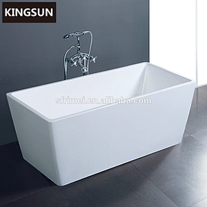 Square Freestanding Luxury Bathroom Bath Tub Soaker Acrylic Bathtubs