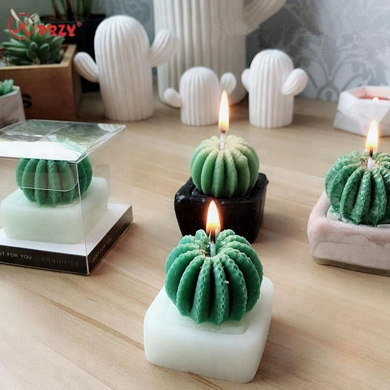 Cactus Candle molds succulent cactus Gypsum decoration silicone forms Handmade soap mold