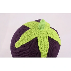 Kids children funny knitted hat with vegetable without visor beanie hat cap
