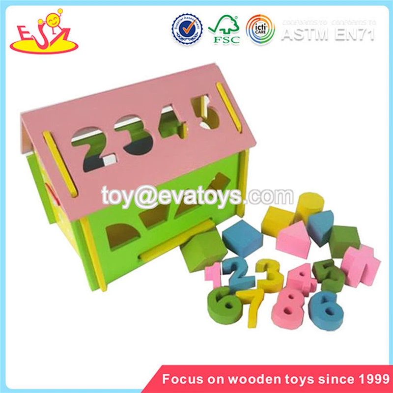 Wholesale teaching aid wooden numbers blocks toy interesting wooden numbers blocks box toy W11H007