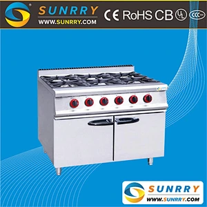 2018 Commercial floor type heavy duty gas cooker and gas range with cabinet