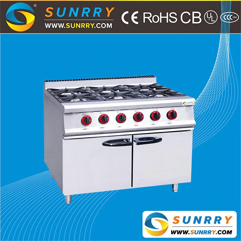 2018 Commercial floor type heavy duty gas cooker and gas range with cabinet