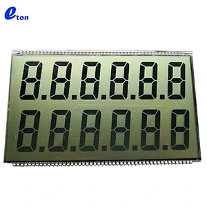 12Digits 7 Segment widescreen TN screen LCD Display