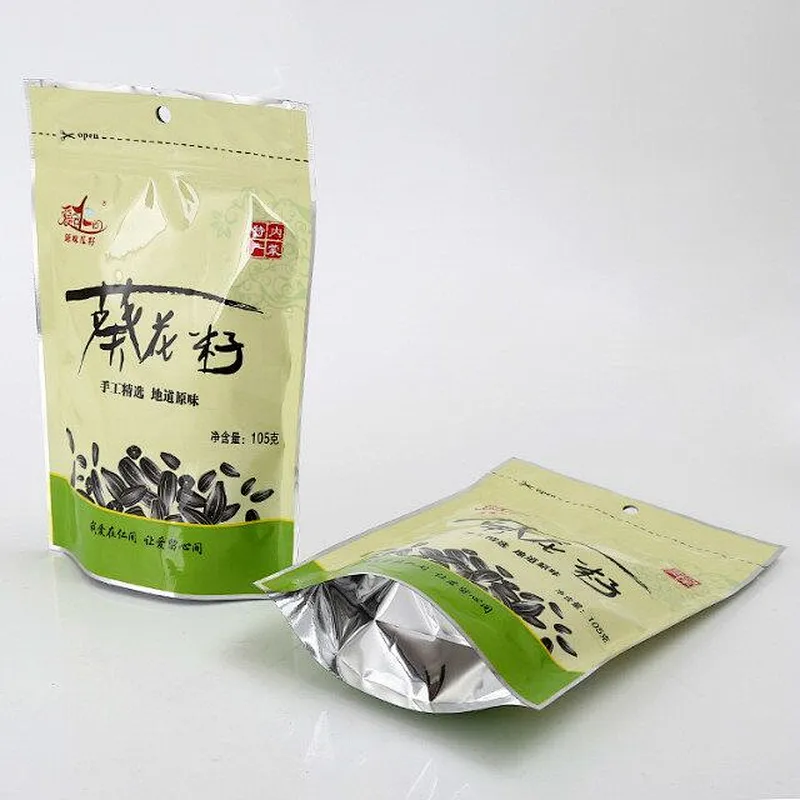 Accept customized color printing PE bags for sunflower seed packaging