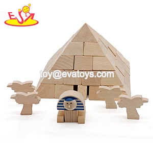 Wholesale 100 PCS educational wooden cube block for kids W13A181