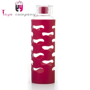 2016 Hot Selling Factory Direct Price Custom-Made glass water bottle with silicone sleeve,silicone rubber cup sleeve
