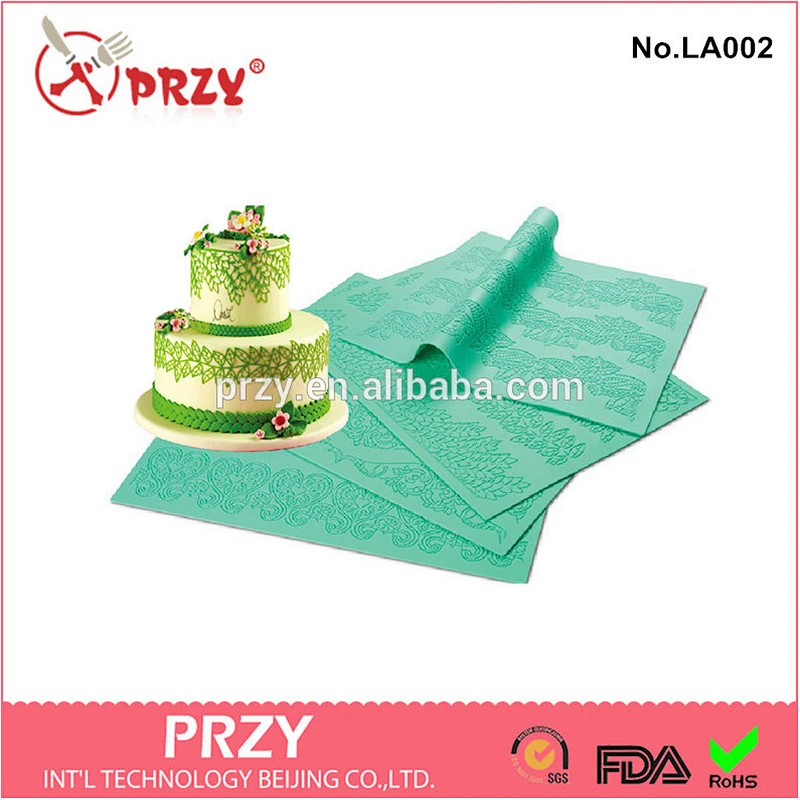 Decorative silicone lace embossing mold