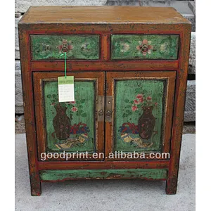 Chinese Antique Asian Furniture Shanxi painted cabinet