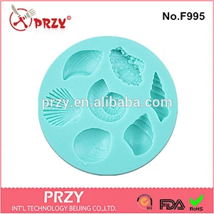 F995 Eco-Friendly ocean series silicone fondant mold