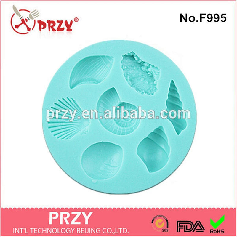 F995 Eco-Friendly ocean series silicone fondant mold