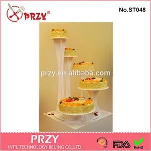 wedding square acrylic cake stand