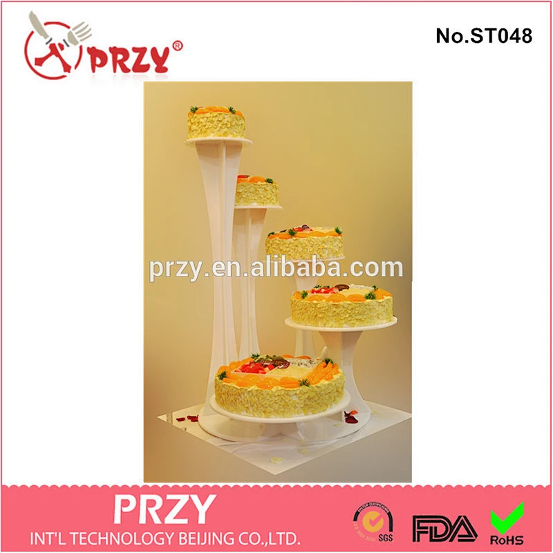 wedding square acrylic cake stand