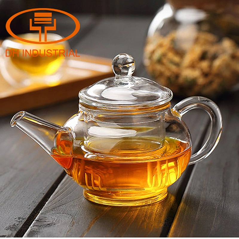 Customized Logo 450 ml unbreakable Borosilicate Glass Water Bottle Water Kettle with Lid